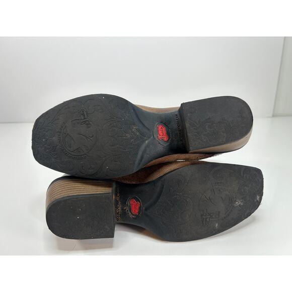 Justin Boots L9514 Womens Chellie Ankle Boots Brown Turquoise Size 7B Western - Picture 10 of 10